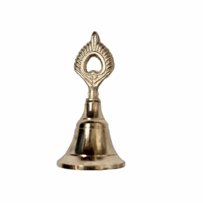 Silver Plated Designer Metal Puja Bell