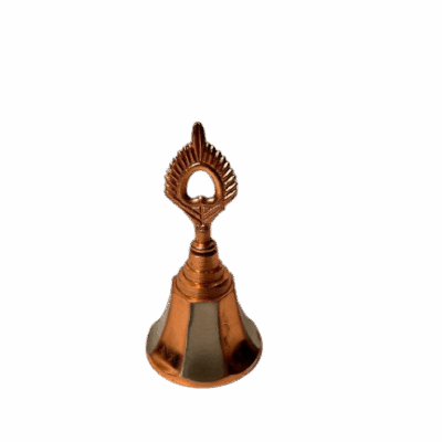 Dual Tone Designer Metal Puja Bell