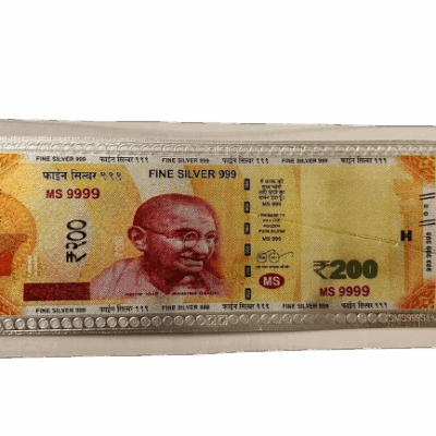 silver plated 200 note