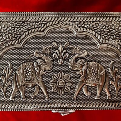 Gold-Plated Foiled 2 Glass Jar Box with Nakashi – 17cm × 10cm × 10cm